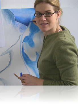 Kendra at work in her London studio